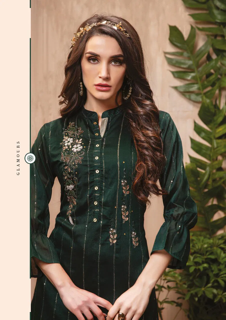 Wanna Noor latest Fancy Designer Festive Wear Kurti With Bottom Collection